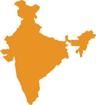 Map of India (Orange)